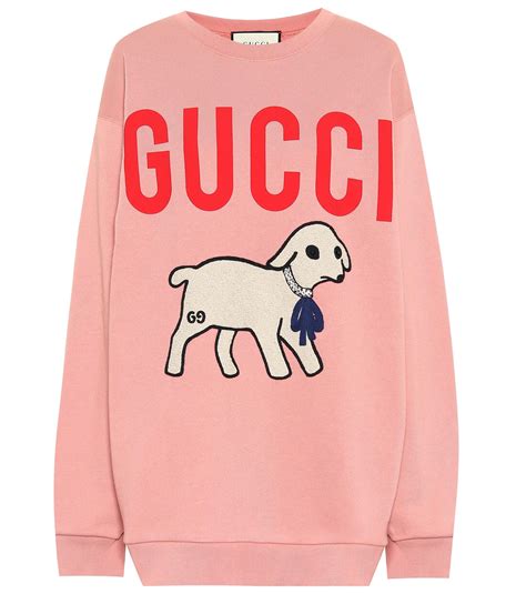 pinker gucci pullover|oversize sweatshirt with Gucci print.